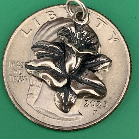 .925 Calla Lily Flower Sterling Silver Jewelry Charm #garden #lily - Picture 3 of 3